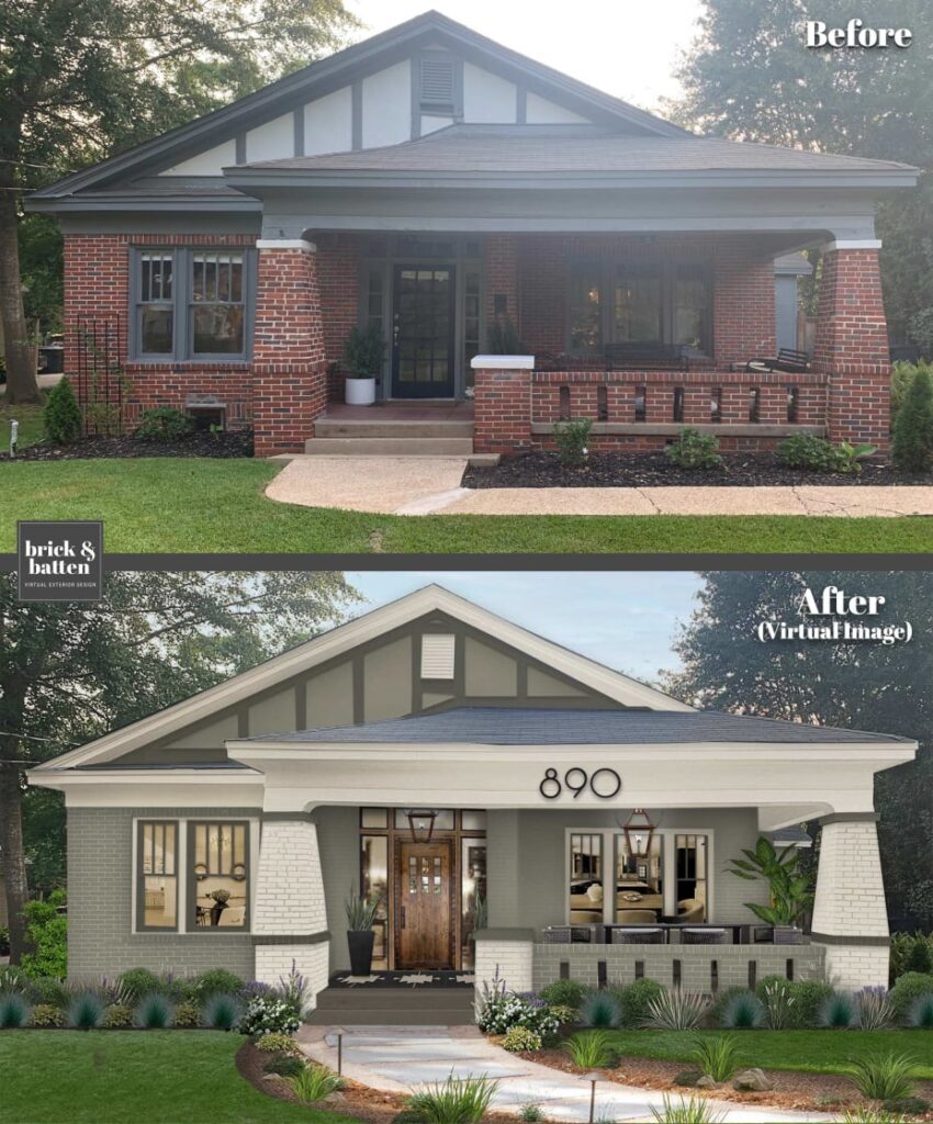Front door and exterior renovation detail