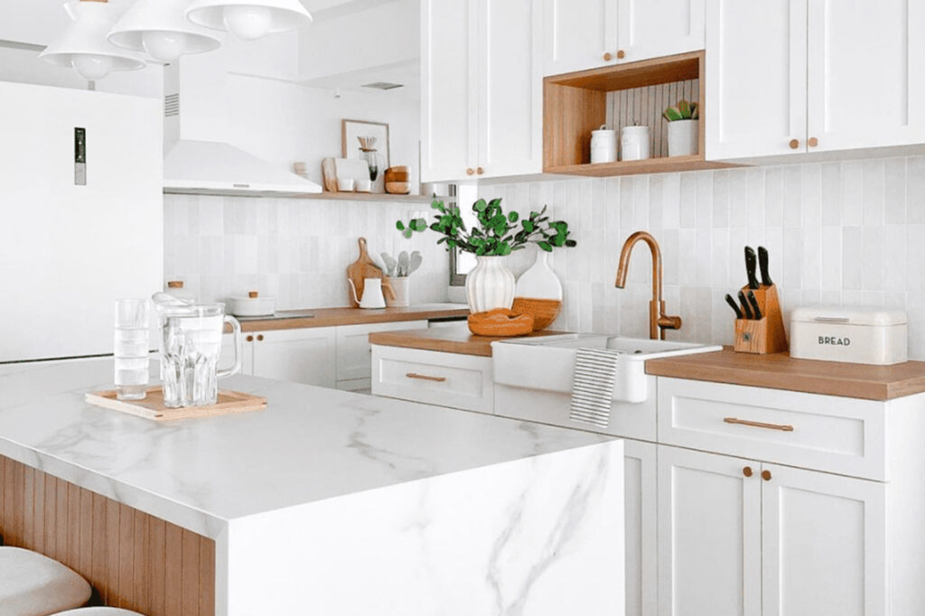 Bright white kitchen renovation